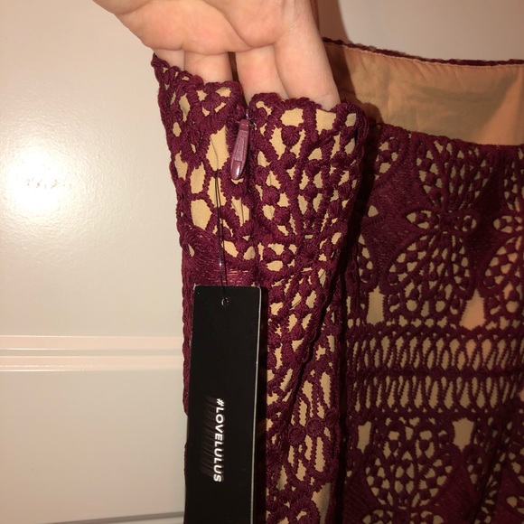 Cute Lulu’s Maroon and Nude Spaghetti Strap - Picture 4 of 5